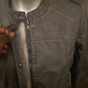 Maurice’s Charcoal Leather Moto Jacket